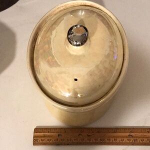 Yellow lidded Royal Rochester 50’s Stoneware Casserole Yellow Opalescent